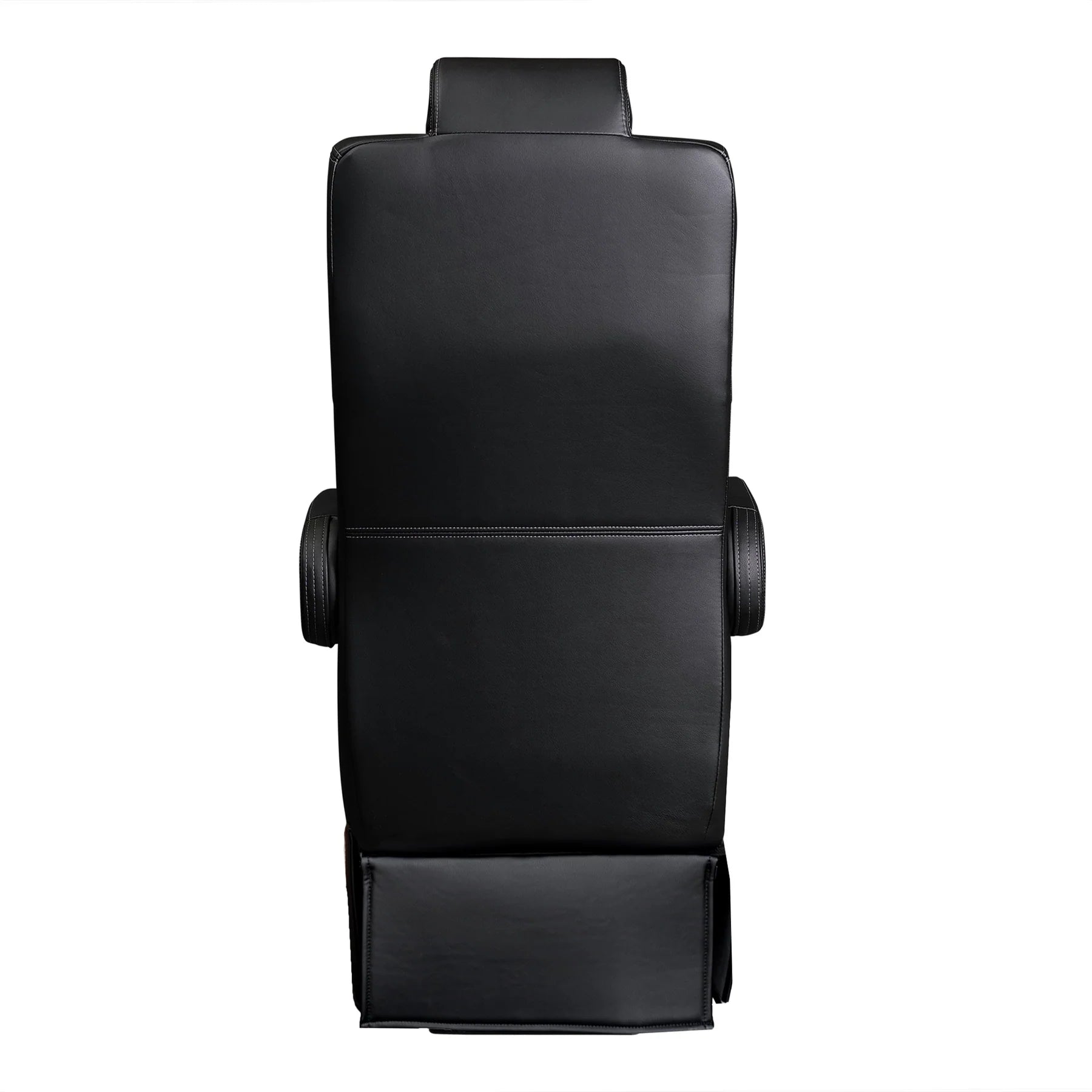 DOT-Rated 18" VIP Diamond Captain Seat with Swivel Base | Black Leather Touch