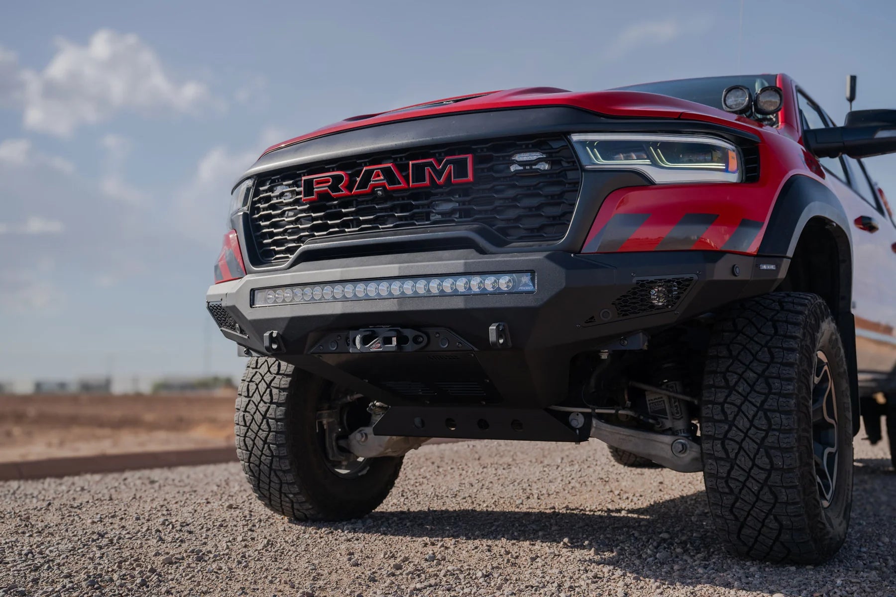 Ram Rho Front Strut 2025 Ram RHO Stealth Fighter Front Bumper Winch Kit – Alpine Van Works, LLC