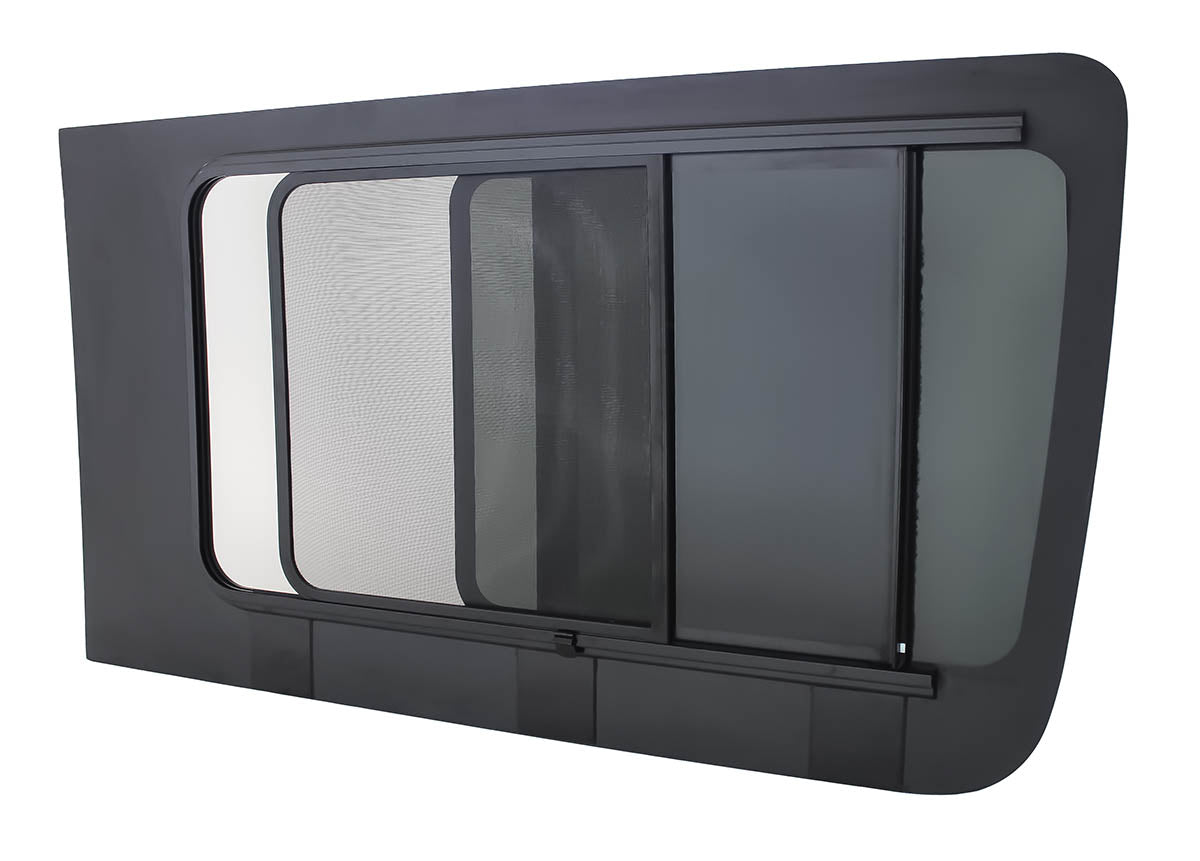 Load video: AM Auto Sprinter 2019+ Driver Side Forward Half-Slider Window