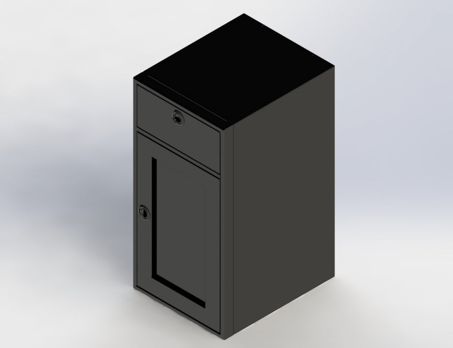 Aluminum Base Cabinet with One Door and One Drawer