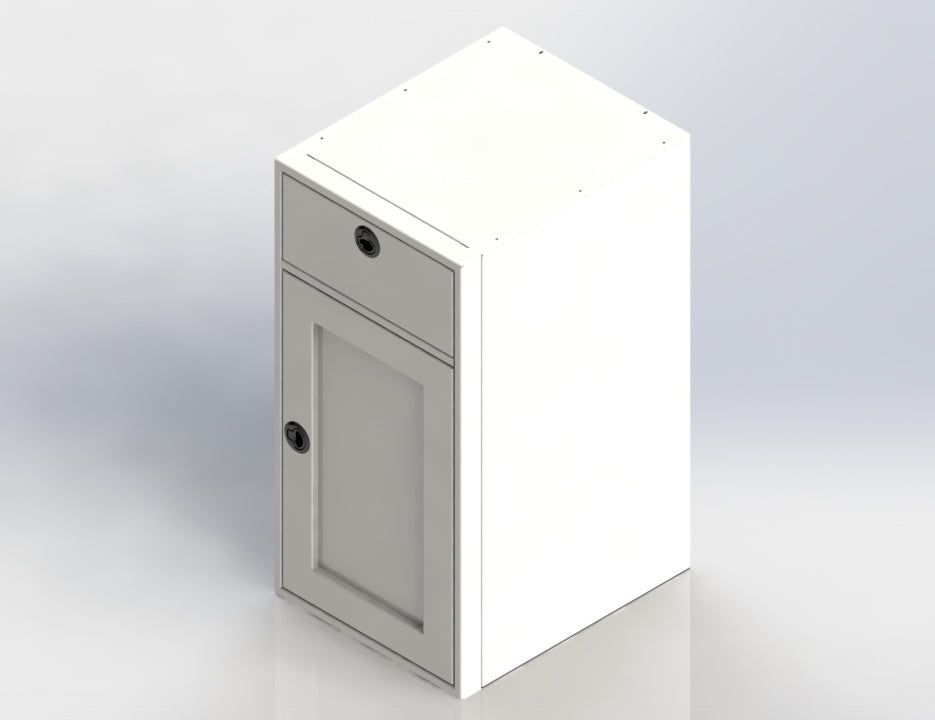 Aluminum Base Cabinet with One Door and One Drawer