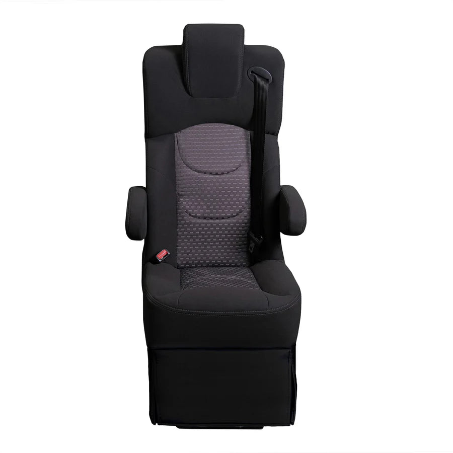 DOT-Rated 18" Commuter Class Captain Seat with Swivel Base | Palazzo Grey Cloth