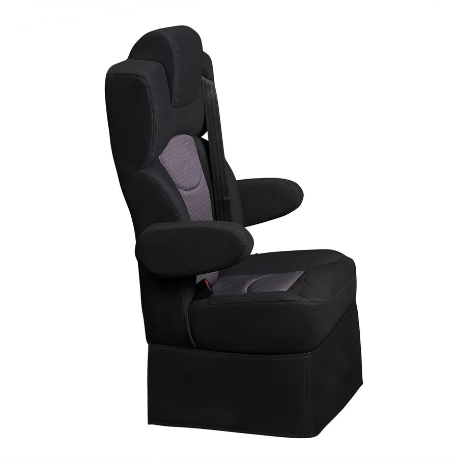 DOT-Rated 18" Commuter Class Captain Seat with Swivel Base | Palazzo Grey Cloth