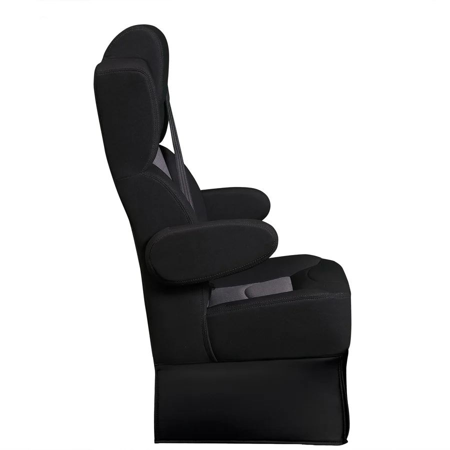 DOT-Rated 18" Commuter Class Captain Seat with Swivel Base | Palazzo Grey Cloth