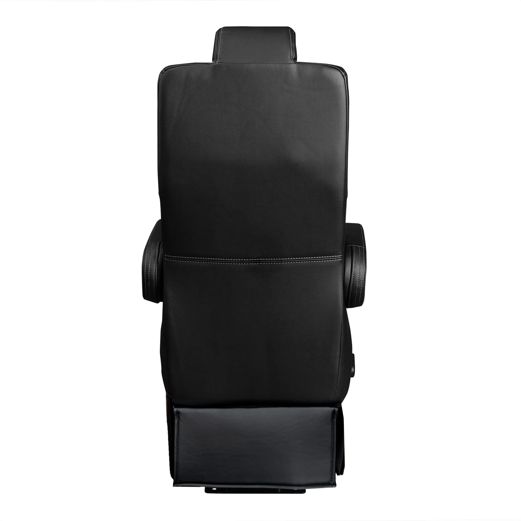DOT-Rated 18" VIP Captain Seat with Swivel Base|Black Leather Touch