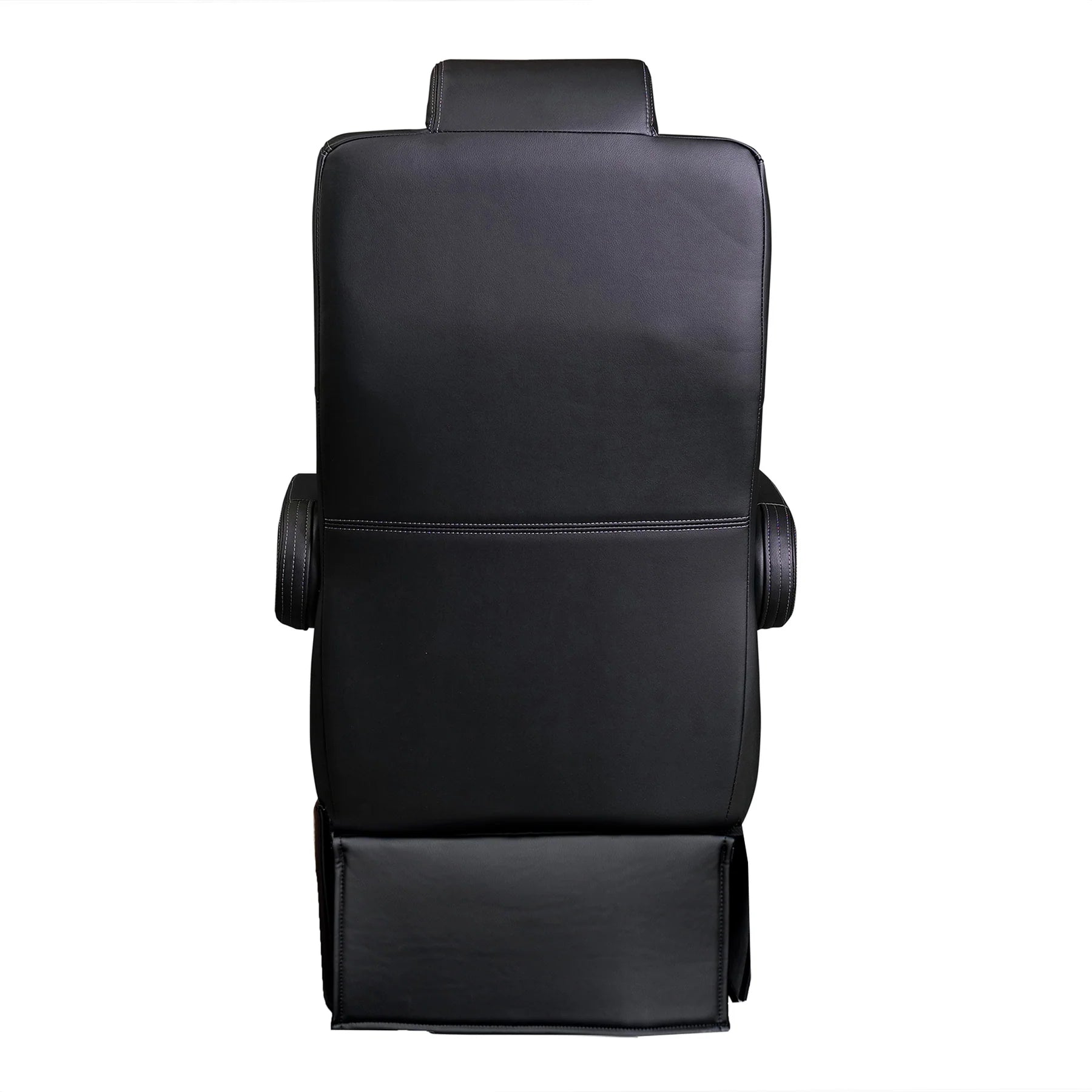 DOT-Rated 20" Black Label Captain Seat with Swivel Base | Black Leather Touch