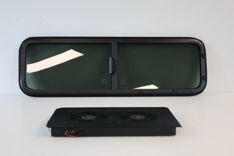 VW1033 Dual-Fan Half Slider Bunk Window