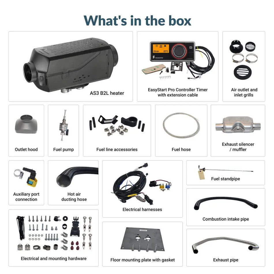 Espar Airtronic S3 B2L Gasoline 12V Ford Transit Kit with EasyStart Pro Controller