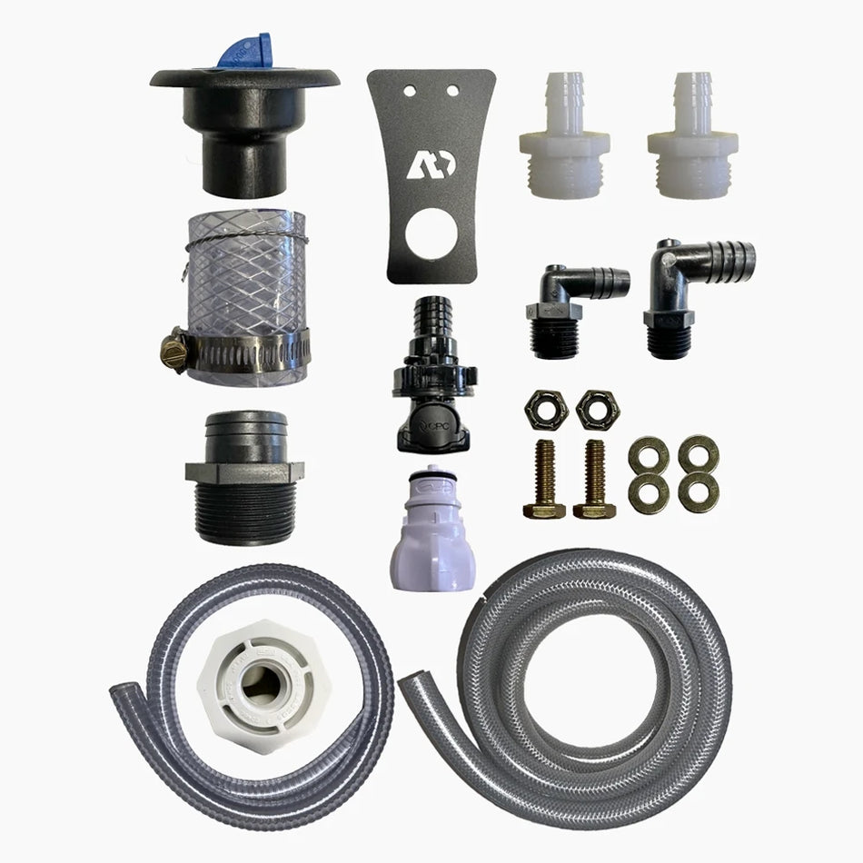 Fill Kit for Spare Tire Basket Water Tank for Sprinter by Agile Offroad