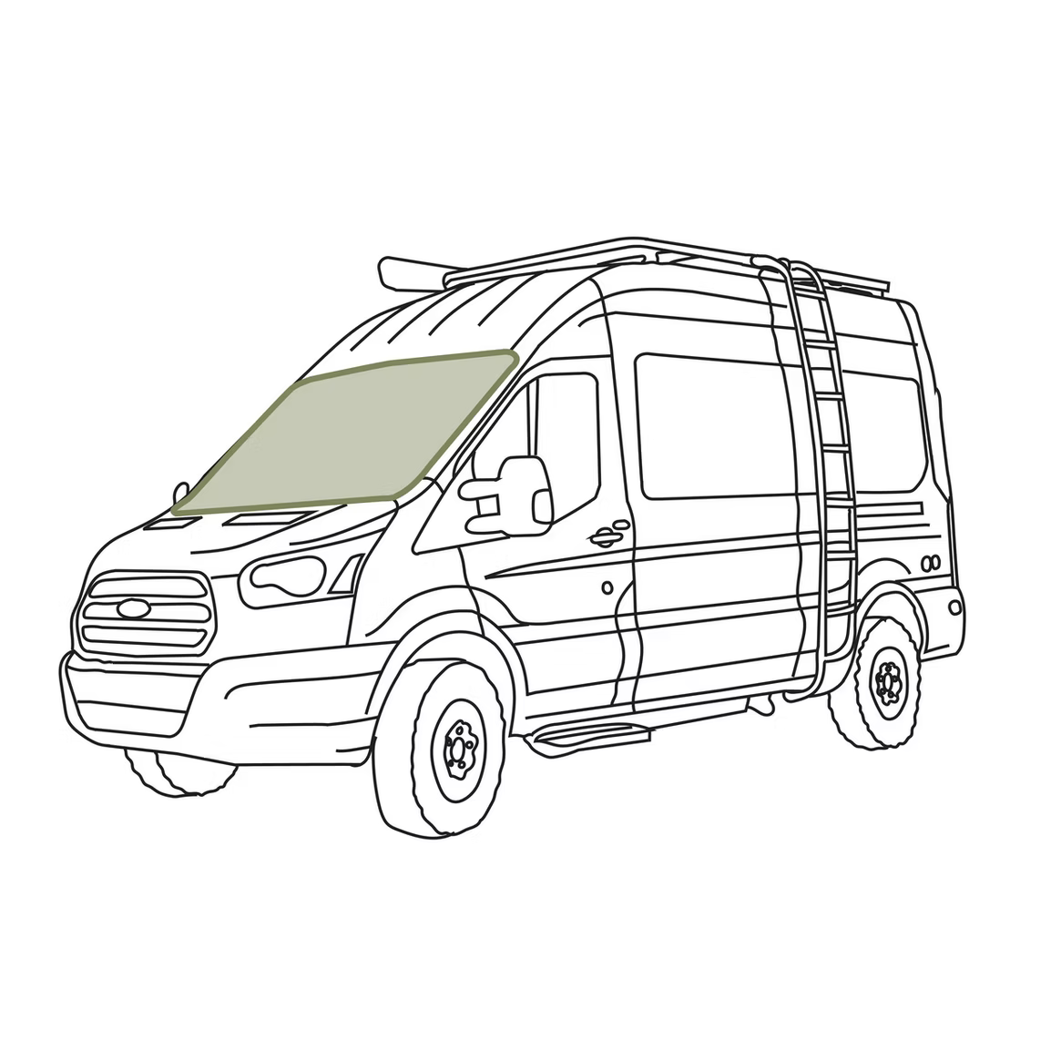 Transit Stealth Front Windshield Cover