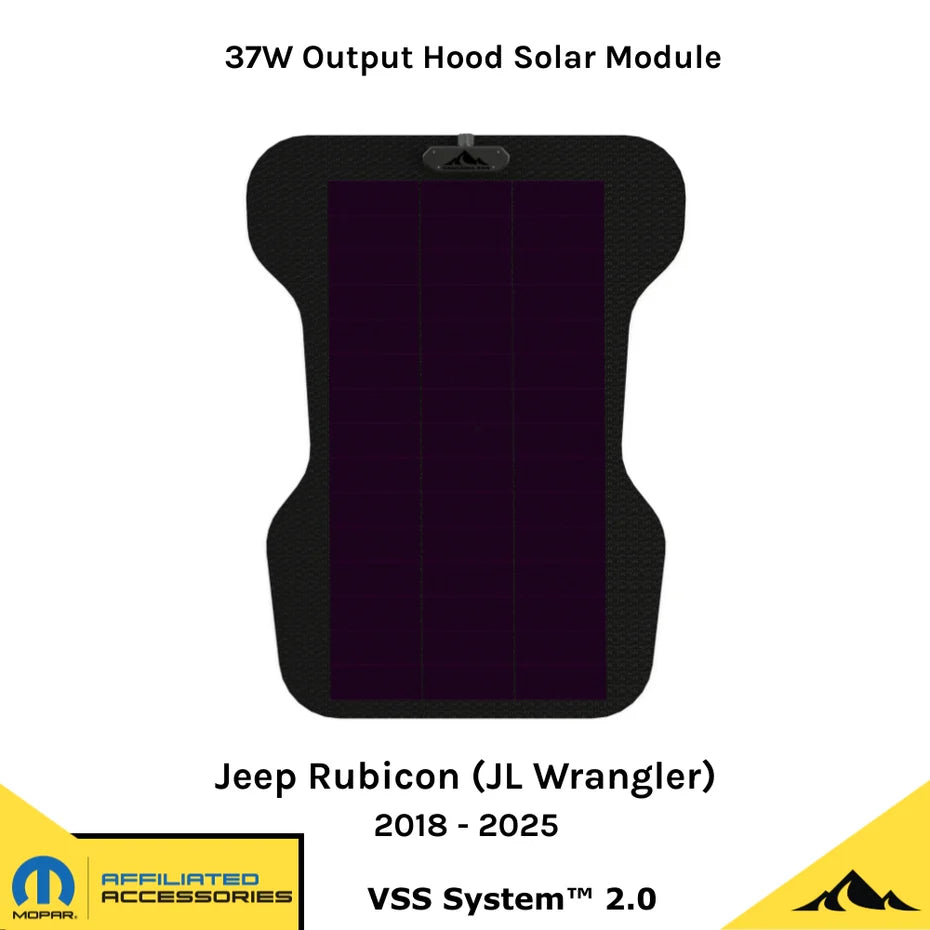 Jeep Rubicon (JL Wrangler) (2018-2025) | Hood Solar Panel | VSS System™ 2.0