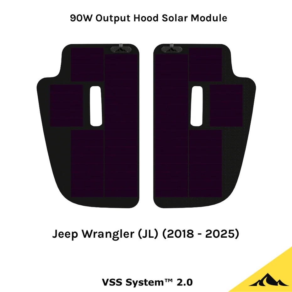 Jeep Wrangler (JL) (2018-2025) | Hood Solar Panel | VSS System™ 2.0