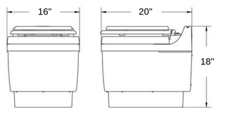 Laveo™ Portable Toilet with Wall Outlet