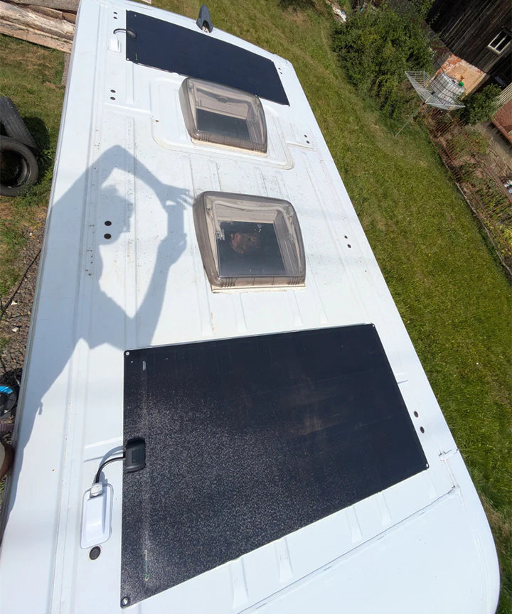 Lensun 125W Full Black Flexible Solar Panel, 25.8% Back Contact Solar Cell