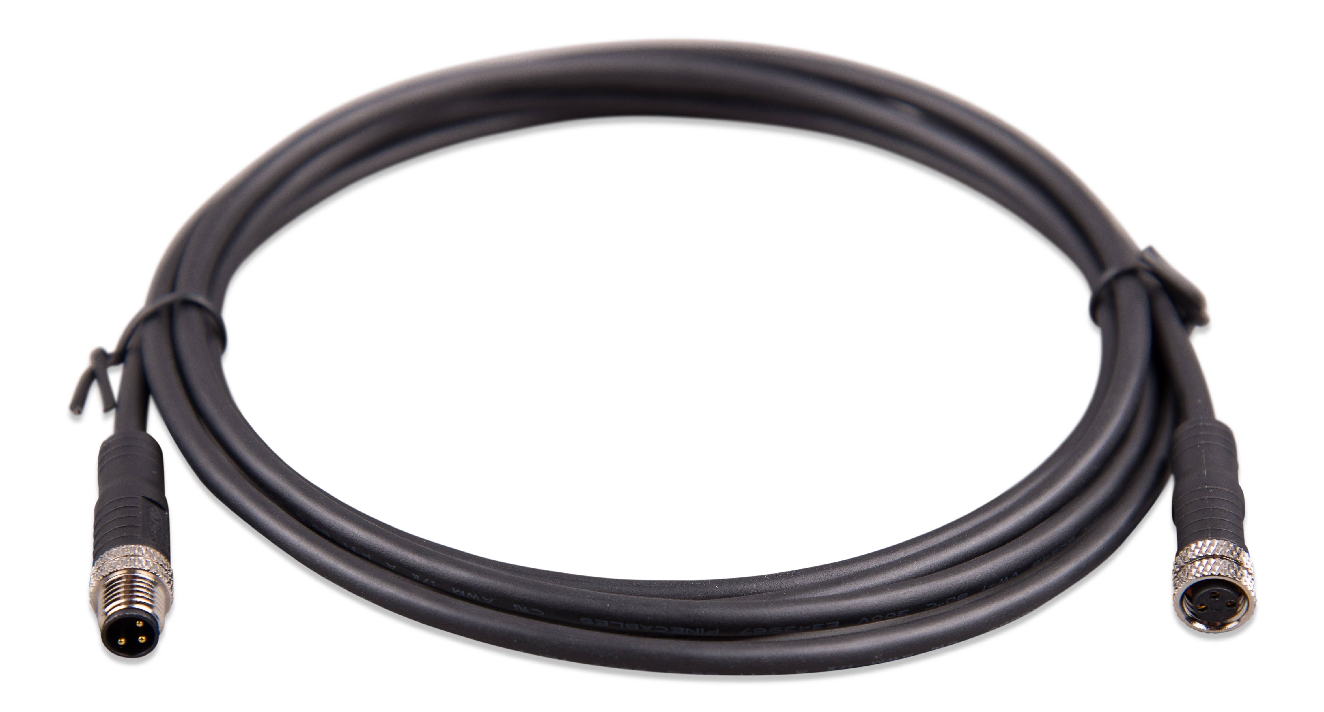 M8 circular connector Male/Female 3 pole cable (bag of 2)