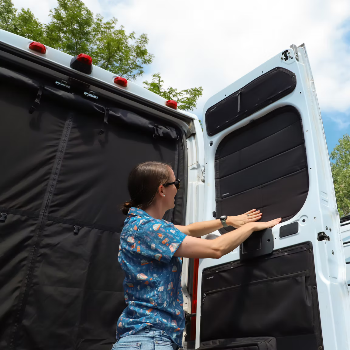 Load video: Promaster Stealth Rear Door Window Cover (Pair)