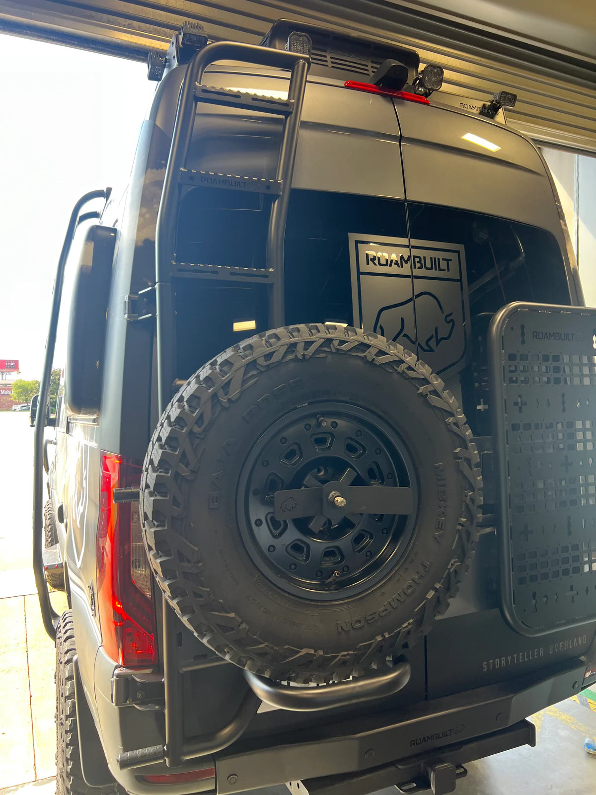 Load video: ROAMBUILT Rear Tire Carrier