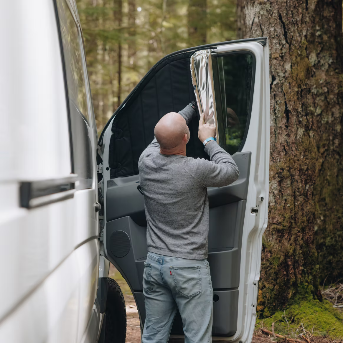 Sprinter Refelective Front Door Window Cover (PAIR)