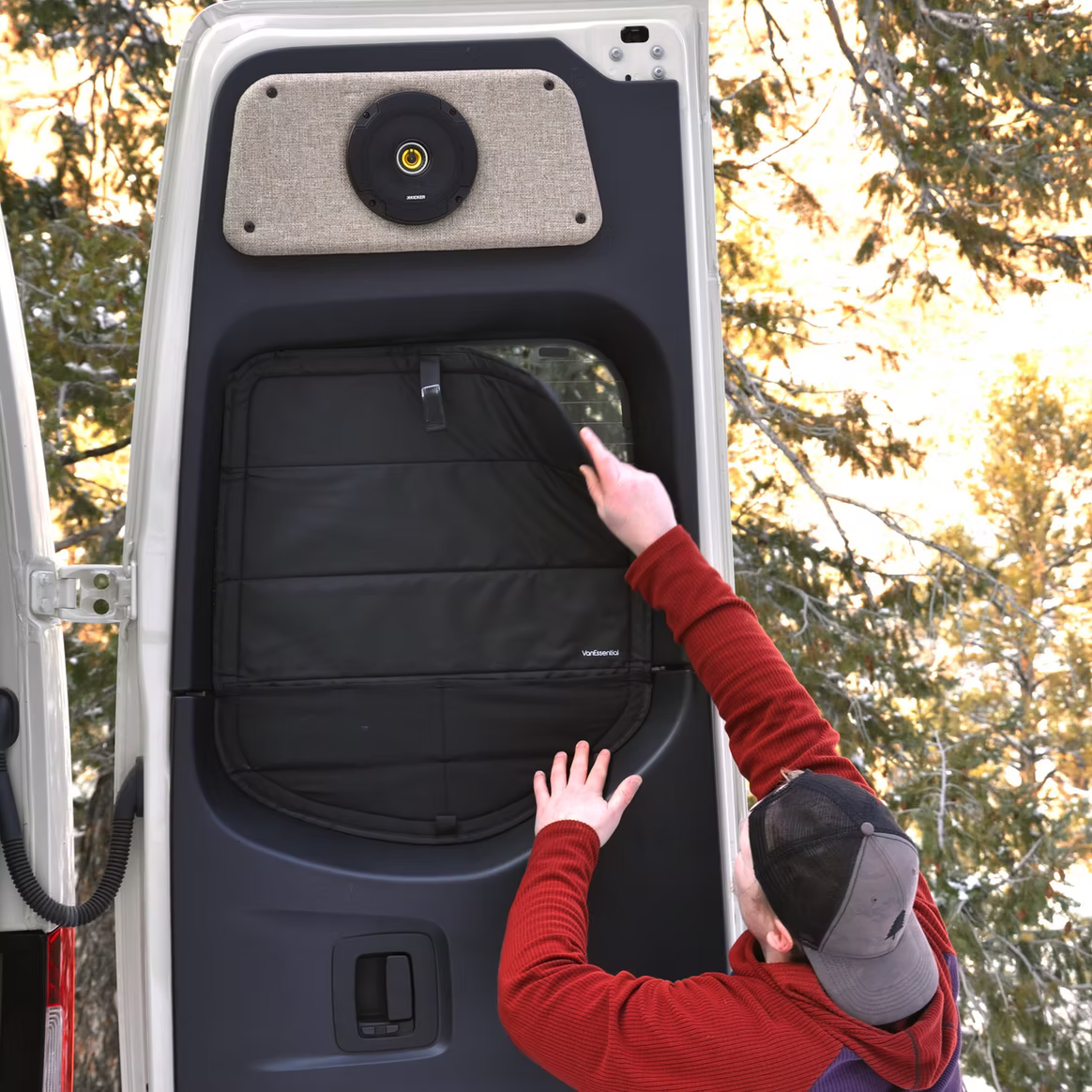 Sprinter Stealth Rear Door Window Covers (PAIR)