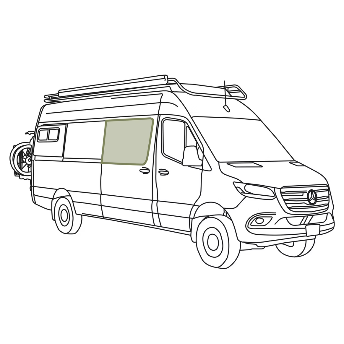 Sprinter Stealth Sliding Door Window Cover