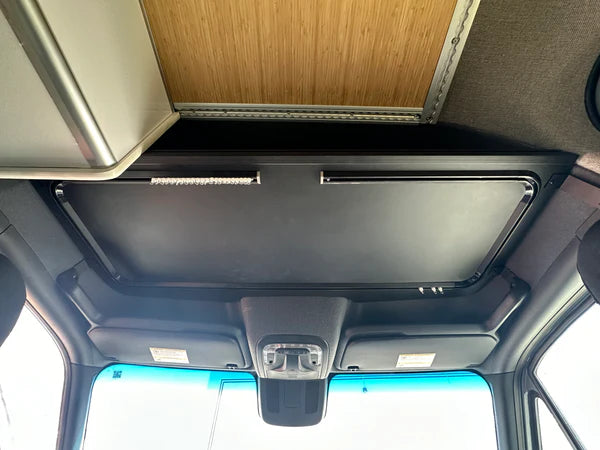 Sprinter Aluminum Headliner Shelf with Built-in Curtain Rails