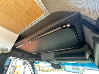 Sprinter Aluminum Headliner Shelf with Built-in Curtain Rails