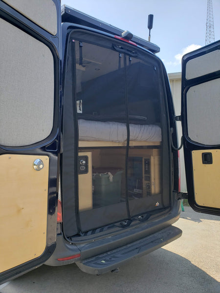 Class B Rv Rear Screen Sprinter Rear Screen V2 - Full Insect Bug Screen – Alpine Van Works, LLC