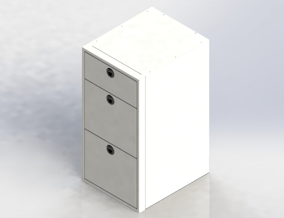 Three Drawer Aluminum Base Cabinet
