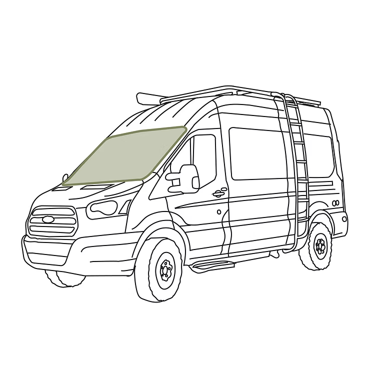 Transit Reflective Front Windshield Cover