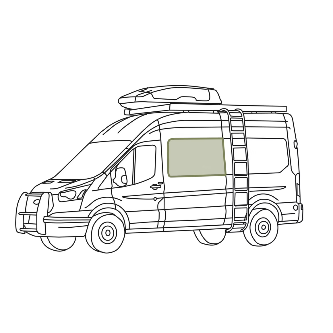 Transit Stealth Crew Window Cover