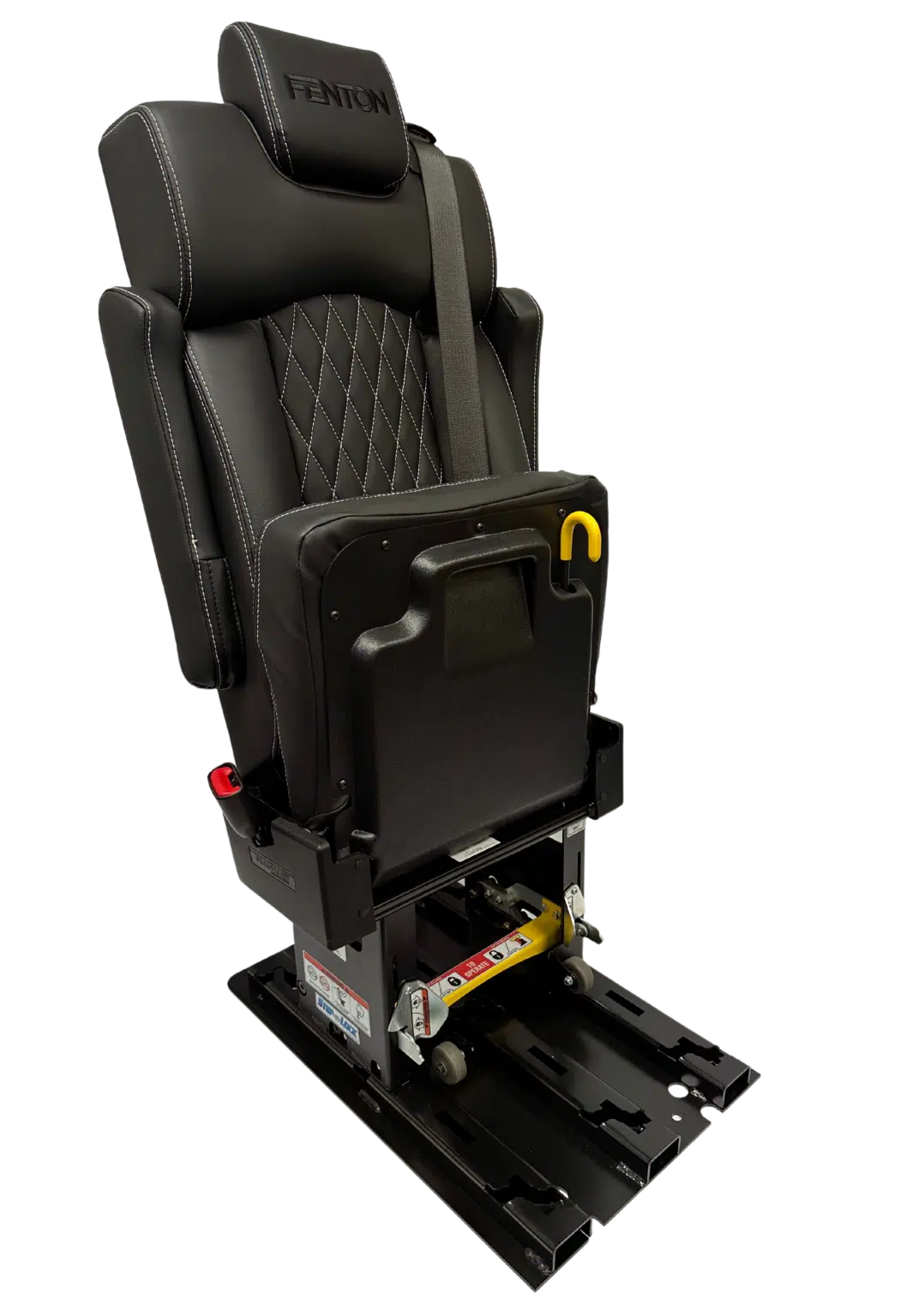 Trieste Flip Seat with Black E-Coat AbiliTrax Pod and Step-N-Lock Base