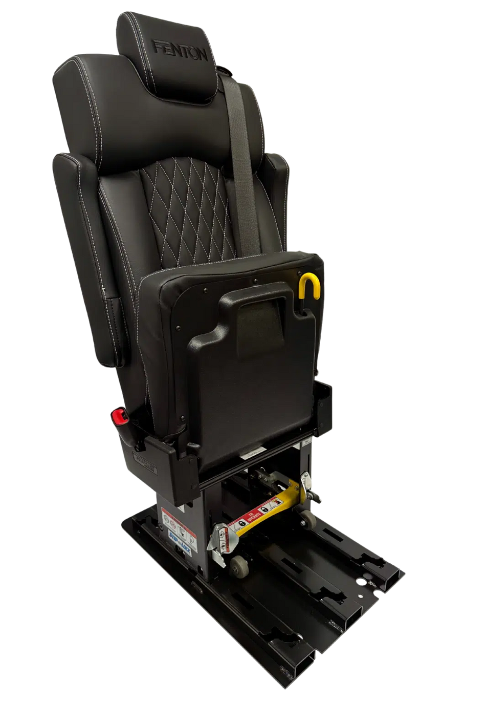 Trieste Flip Seat with Black E-Coat AbiliTrax Pod and Step-N-Lock Base