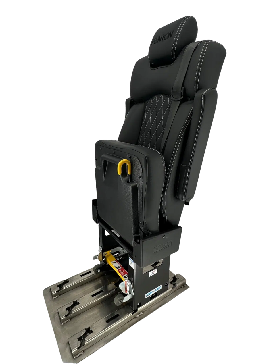 Trieste Flip Seat with Stainless Steel AbiliTrax Pod and Step-N-Lock Base
