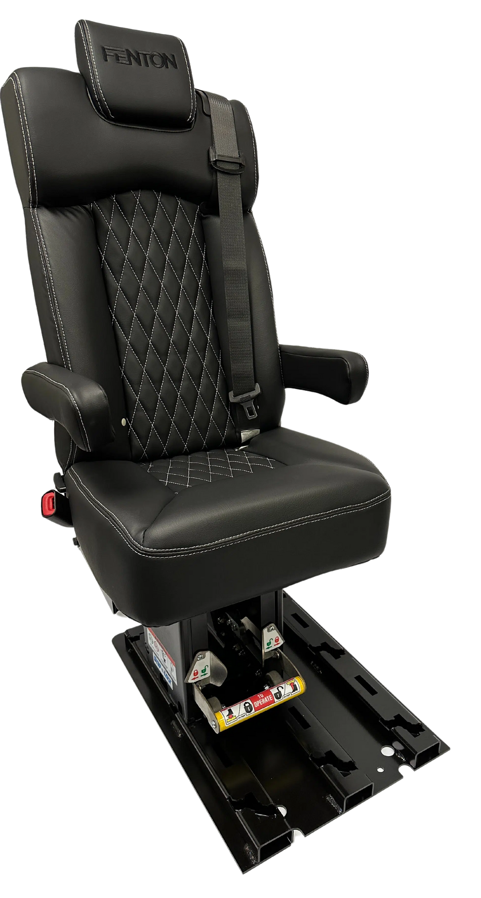 Trieste Rigid Recline Seat with Black E-Coat AbiliTrax Pod and Step-N-Lock Base