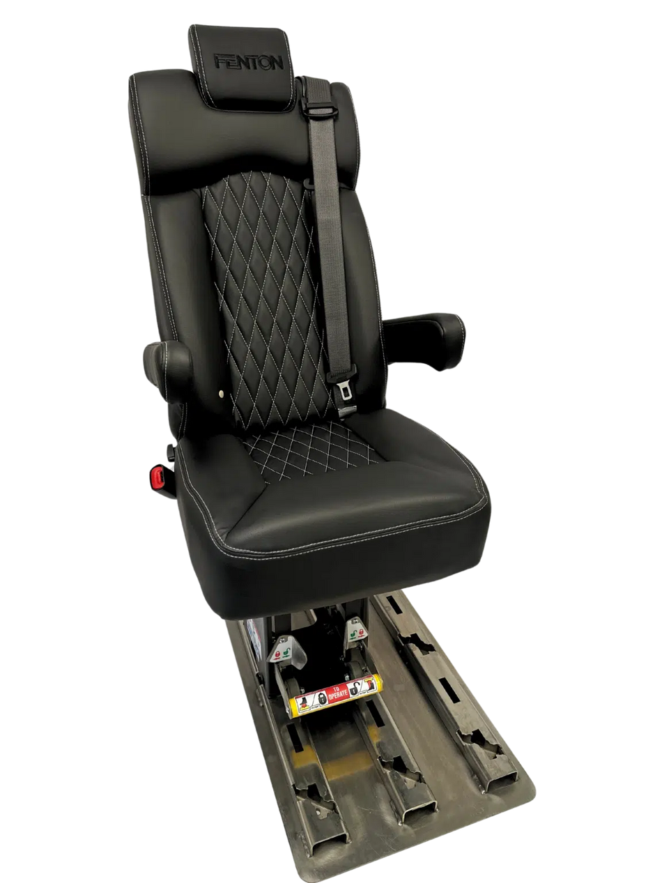 Trieste Rigid Recline Seat with Stainless Steel AbiliTrax Pod and Step-N-Lock Base