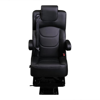 DOT-Rated 20" VIP Captain Seat with Swivel Base |Black Leather Touch