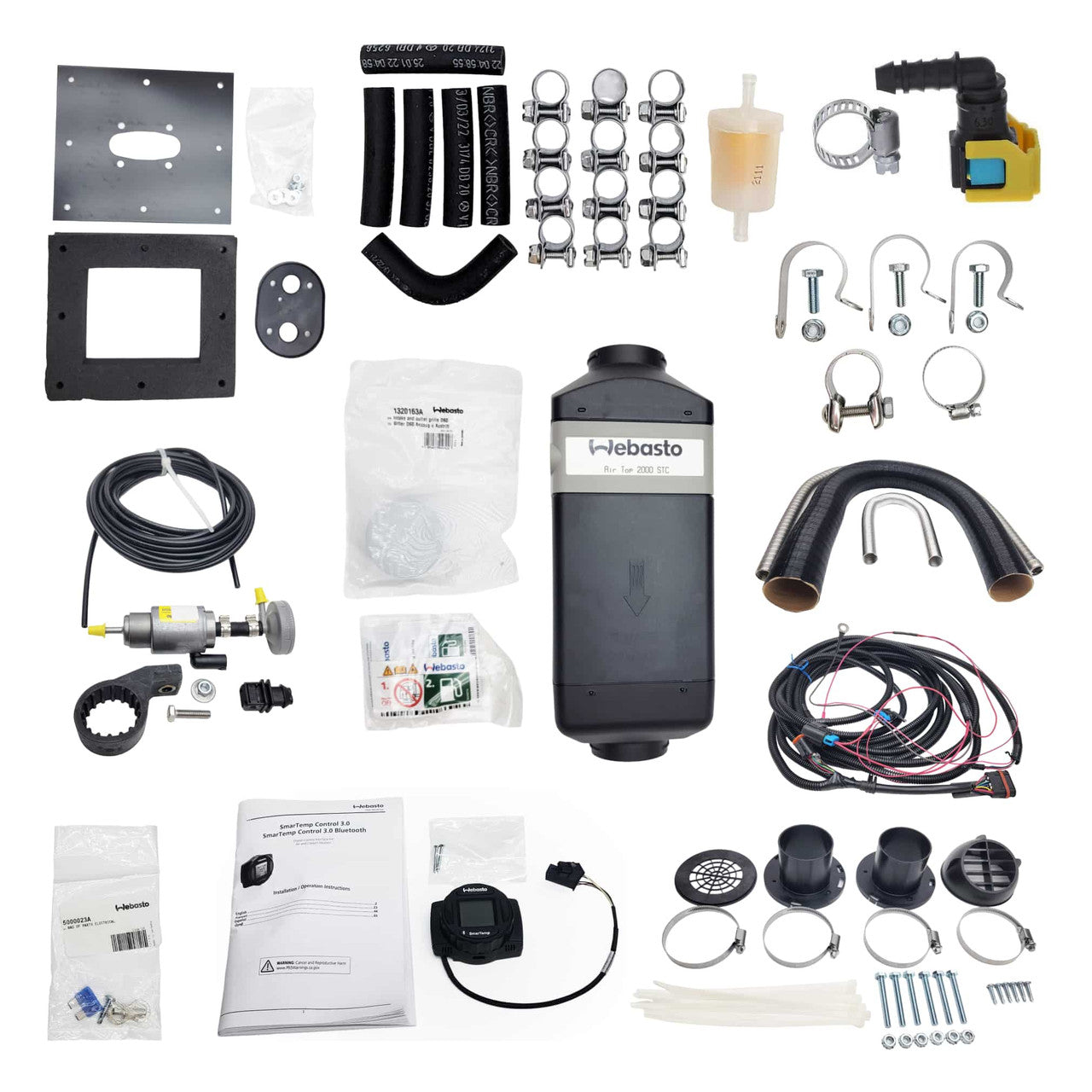 Webasto Air Top 2000 STC Gasoline 12V Ford Transit Kit with SmarTemp 3.0 BT Controller