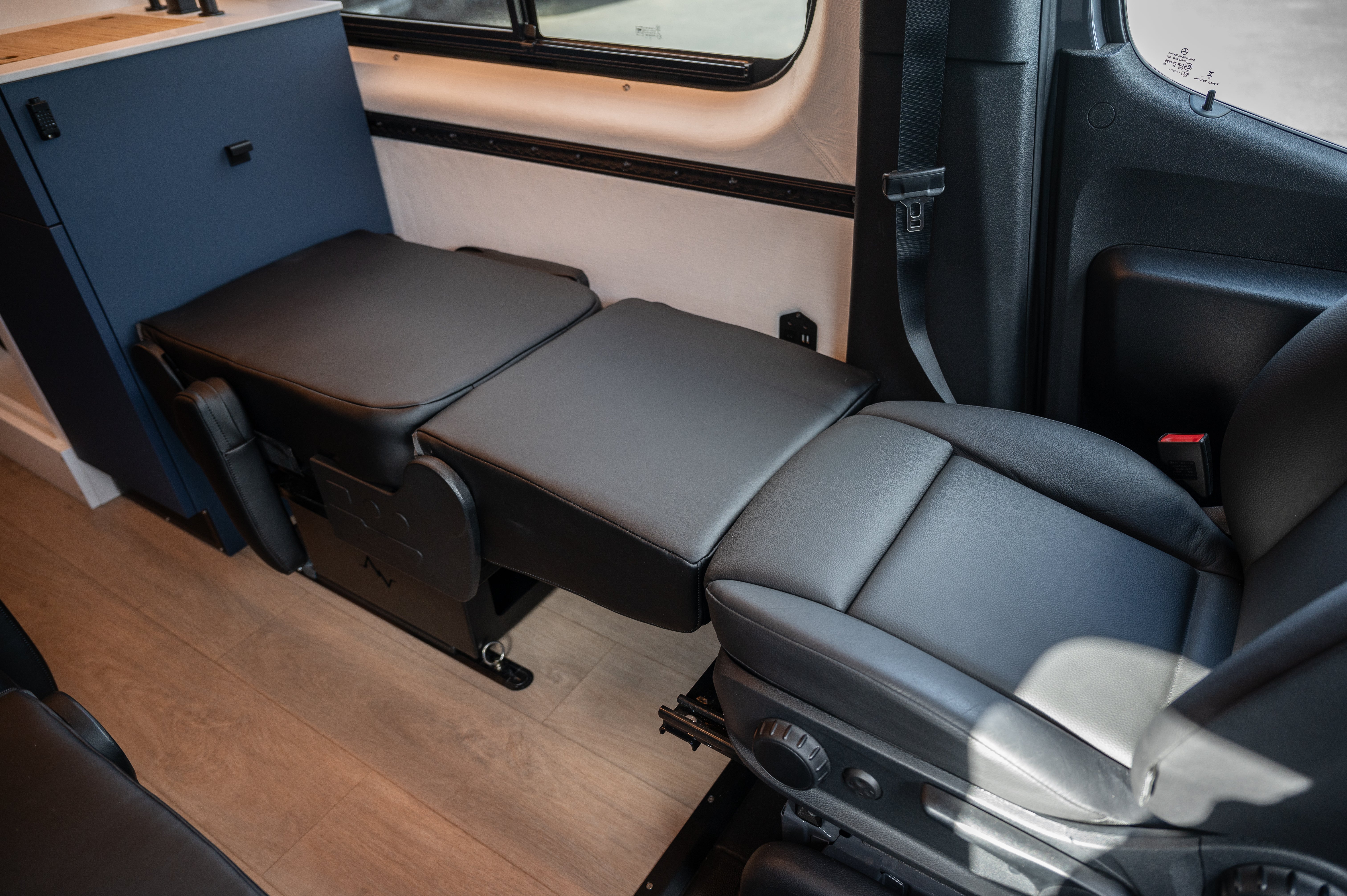 Dual-Fold Single Bench-To-Bed Seat – Alpine Van Works, LLC