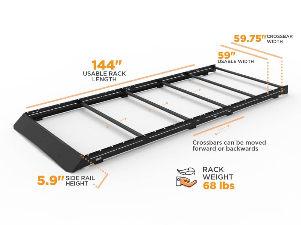 Helpmasterpro Rack Layout Promaster Low Pro Roof Rack – Alpine Van Works, LLC